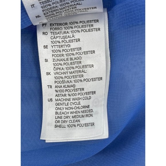 H & M Women's Blue Hummingbird Floral Print Pockets Skirt Back Zip Size 8 - Picture 11 of 15